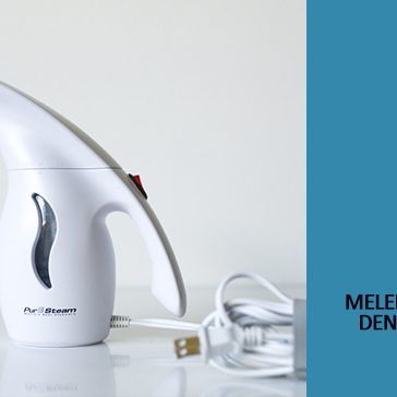 melepaskan kaca film dengan steamer