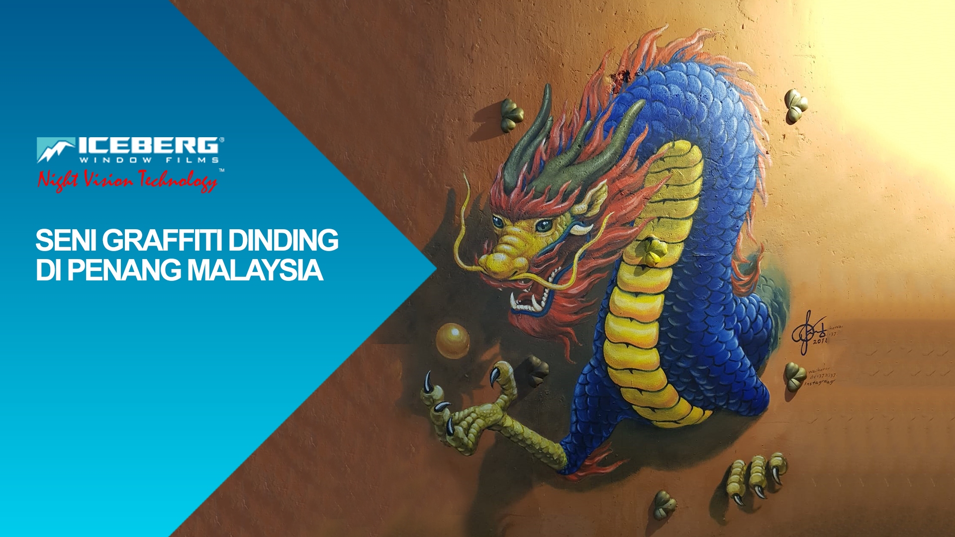 Seni Grafiti Di Dinding Penang Malaysia