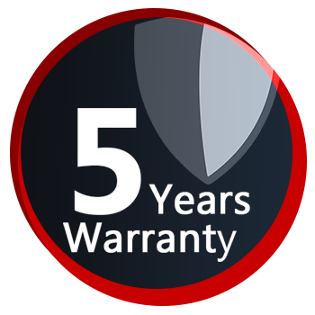 5-year warranty